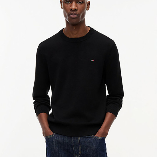 Tommy Hilfiger Ανδρική πλεκτή μπλούζα Tommy Flag Embroidery Lightweight Slim Jumper